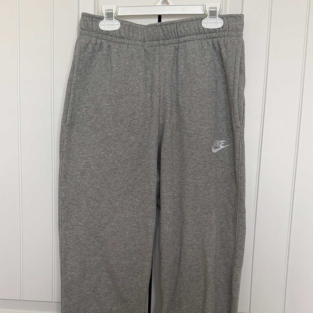Nike Mens Charcoal Gray Fleece Pants - Small